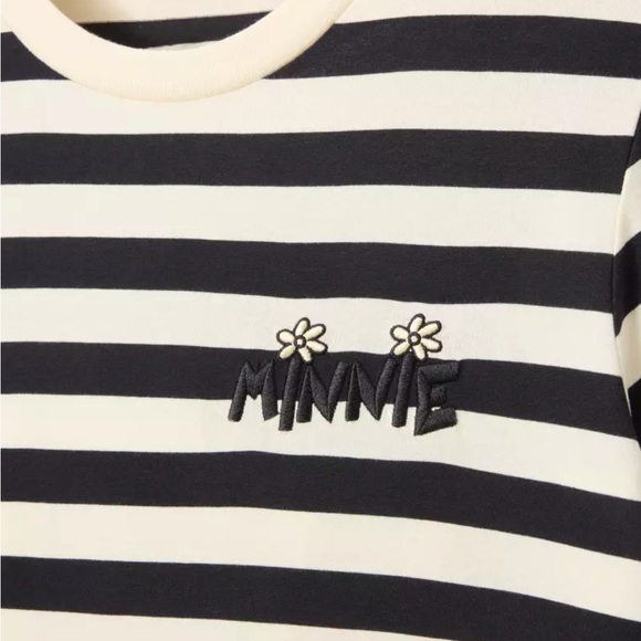 NWT- Disney Minnie Striped Black and White Shirt Women - Picture 2 of 4